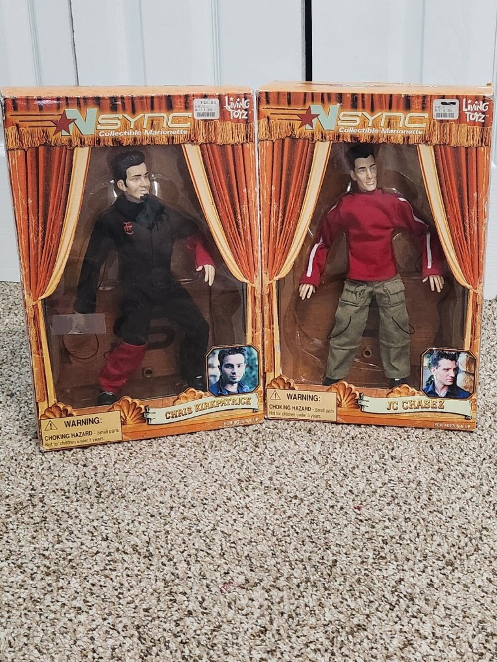 NSYNC Living Toyz 2 Doll Lot Marionettes Chris Kirkpatrick JC Chasez NIB